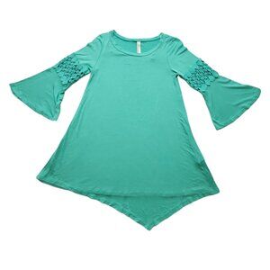 Emerald Women's Casual O-Neck 3/4 Sleeve Loose Fit Blouse Small